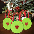 Sweetude Lime Green Christmas Felt Treat Bags 12 Pcs 5.39x9.06 Inch by Deal US