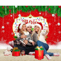 Merry Christmas Backdrop Red Green Balls Leaves Party Decoration 7x5Ft by Deal US