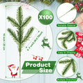 100 Pieces Artificial Pine Needles 10in Green Christmas DIY Accessories by Deal US