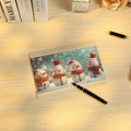 CareGifts Christmas Snowman Card 6x8 Inch 1 PCS with Envelopes Stickers by Deal US