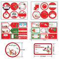 132 PCS Christmas Tags Stickers Santa Snowmen Xmas Tree Deer Labels by Deal US