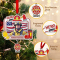 Personalized Firefighter Christmas Ornament 2024 Custom Engraved Keepsake by Deal US