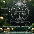 Unique 2024 Crystal Glass Wedding Ornament Mr and Mrs Gift for Couples by Deal US