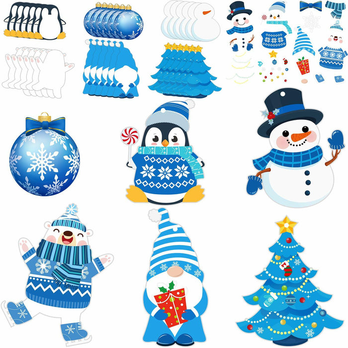 Zhanmai Winter Crafts Kit DIY Ornaments Christmas Stickers 36 Sets by Deal US