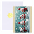 CareGifts Christmas Snowman Card 6x8 Inch 1 PCS with Envelopes Stickers by Deal US