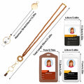 Wood Beaded Lanyards Set Boho Teacher ID Badge Holder Clip White Brown Large by Deal US