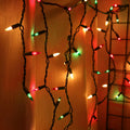 RECESKY Christmas Icicle Curtain Lights 7.7ft 100 Multi Color Indoor Outdoor by Deal US