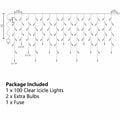 RECESKY Christmas Icicle Curtain Lights 7.7ft 100 Multi Color Indoor Outdoor by Deal US