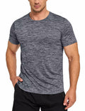 Men's Hiking Performance Fitness Workout Shirt Dark Grey Size L by Deal US
