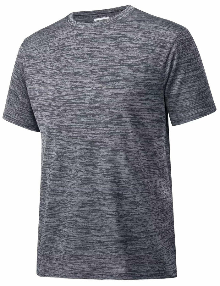 Men's Hiking Performance Fitness Workout Shirt Dark Grey Size L by Deal US