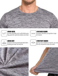 Men's Hiking Performance Fitness Workout Shirt Dark Grey Size L by Deal US
