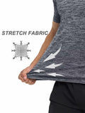 Men's Hiking Performance Fitness Workout Shirt Dark Grey Size L by Deal US