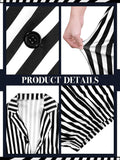 Halloween Black White Striped Men Costume Comedy Horror Size XXL by Deal US