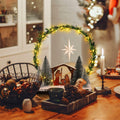 Cinnvoice LED Wooden Nativity Set Christmas Decoration Indoor Tabletop Display by Deal US