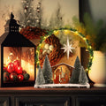 Cinnvoice LED Wooden Nativity Set Christmas Decoration Indoor Tabletop Display by Deal US