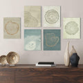 Anyzal Tree Ring Canvas Wall Art 6 Panels Gray 8x10 inches by Deal US