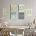 Anyzal Tree Ring Canvas Wall Art 6 Panels Gray 8x10 inches by Deal US