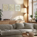 Anyzal Tree Ring Canvas Wall Art 6 Panels Gray 8x10 inches by Deal US