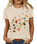 Inber Women's Crewneck Boho Wildflowers Graphic T-Shirt Size S by Deal US