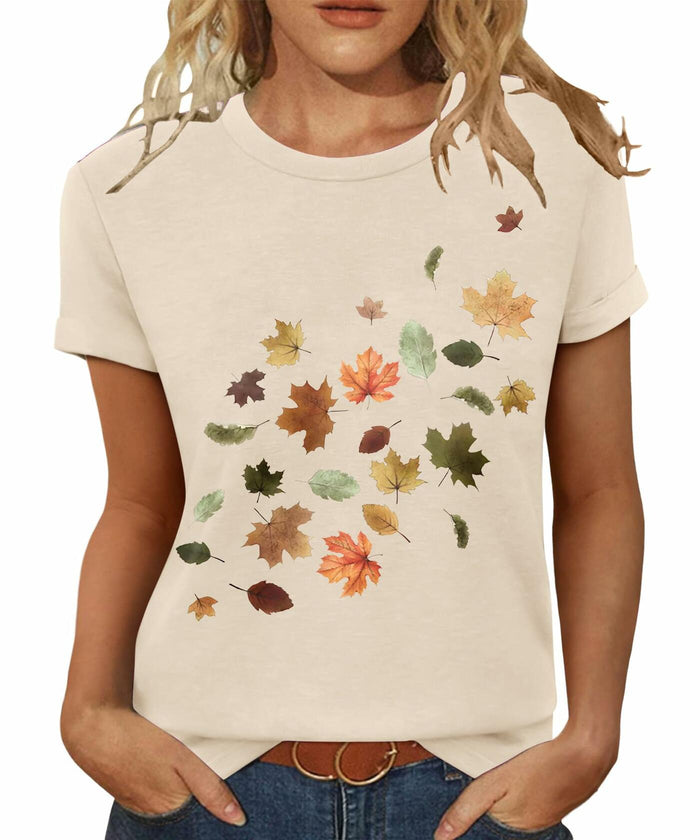 Inber Women's Crewneck Boho Wildflowers Graphic T-Shirt Size S by Deal US