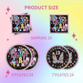 Its Me Birthday Girl Tableware Plates Napkins Party Supplies Pink 24 Count by Deal US