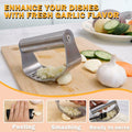 FATUXZ 3-Piece Stainless Steel Garlic Press Set with Silicone Peeler by Deal US