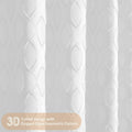 QiyI White Small Stall Shower Curtain Tassel Tufted Geometric 36x72 Inch by Deal US