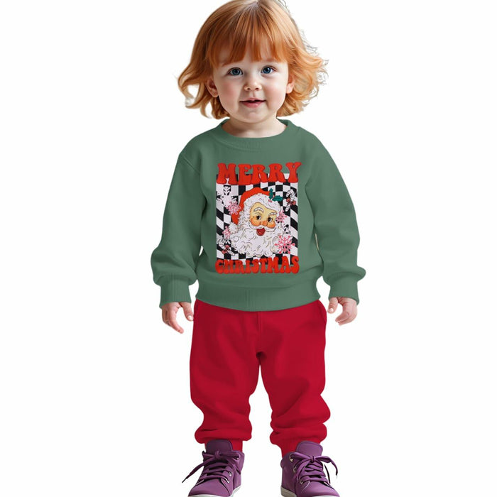 C&M WODRO Toddler Christmas Santa Sweatshirt Pants Set Green Size 5-6 Years by Deal US