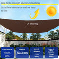 Demoul Shade Sail Rectangle Canopy 185GSM UV Block Wheat 9.84'x9.84' by Deal US