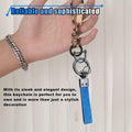 KITUREK Leather Car Fob Keychain 360° Rotatable Anti-lost D Ring Coffee by Deal US