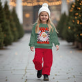 C&M WODRO Toddler Christmas Santa Sweatshirt Pants Set Green Size 5-6 Years by Deal US