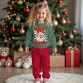 C&M WODRO Toddler Christmas Santa Sweatshirt Pants Set Green Size 5-6 Years by Deal US
