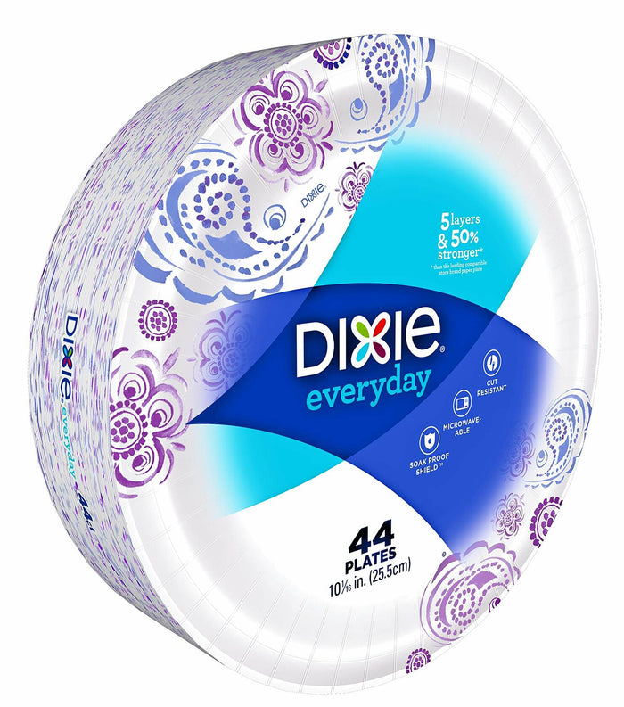 Dixie Disposable Paper Plates 10 1/16 Inch 44 Count by Deal US