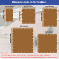 Demoul Shade Sail Rectangle Canopy 185GSM UV Block Wheat 9.84'x9.84' by Deal US