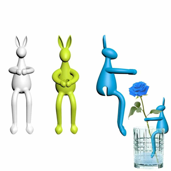 Naiqi Rabbit-Shaped Plant Supports 3 pcs Indoor Garden Propagation by Deal US