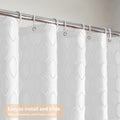 QiyI White Small Stall Shower Curtain Tassel Tufted Geometric 36x72 Inch by Deal US