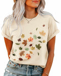 Inber Women's Crewneck Boho Wildflowers Graphic T-Shirt Size S by Deal US