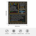 GEIFIN Flannel, Throw Blanket, Teacher Gifts, 60x80 inches, Black, Letter Print by Deal US