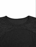 Uincloset Women's Long Sleeve Lace Crochet Tunic Blouse Black Size Small by Deal US