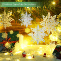 Fullhawl 3D Snowflake Christmas Ornaments Set 12 Pcs Silver Decoration by Deal US