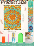 Tioncy 4 Pcs Diamond Painting Kits 11.8x15.8in Mandala Flower Wall Art by Deal US