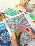 Tioncy 4 Pcs Diamond Painting Kits 11.8x15.8in Mandala Flower Wall Art by Deal US
