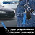 KITUREK Leather Car Fob Keychain 360° Rotatable Anti-lost D Ring Coffee by Deal US
