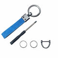 KITUREK Leather Car Fob Keychain 360° Rotatable Anti-lost D Ring Coffee by Deal US