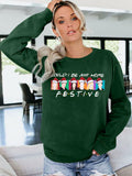 FASHGL Christmas Friends Sweatshirt Women Green Long Sleeve XX Large by Deal US