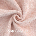 FUTEI Pink Chenille Throw Pillow Covers 22x22 Inch Set of 2 Soft Cozy Edge by Deal US