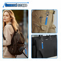 KITUREK Leather Car Fob Keychain 360° Rotatable Anti-lost D Ring Coffee by Deal US