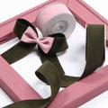 LATUROP Double Face Velvet Ribbon 1in x 10yd Black for DIY Crafts by Deal US