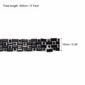 MECCANIXITY 10mm Self Adhesive Crystal Rhinestone Ribbon 5 Yards Black by Deal US
