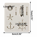 YANQINMS Silicone Rudder Anchor Sea Oar Fondant Mold for Cake Decorating by Deal US
